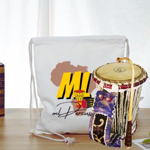 Authentic Nigerian Talking Drum (Gan-Gan) with Beater and Carrier Bag (Free) | Customisation Option Available - ML Percussions