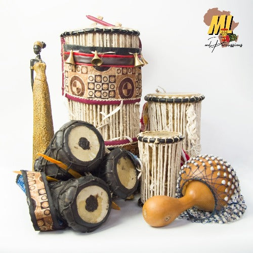 Authentic Nigerian Talking Drum (Gan-Gan) with Beater and Carrier Bag (Free) | Customisation Option Available - ML Percussions