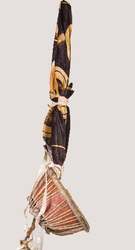 Rare Authentic Nigerian Talking Drum (Gudu Gudu) with Beater - ML Percussions