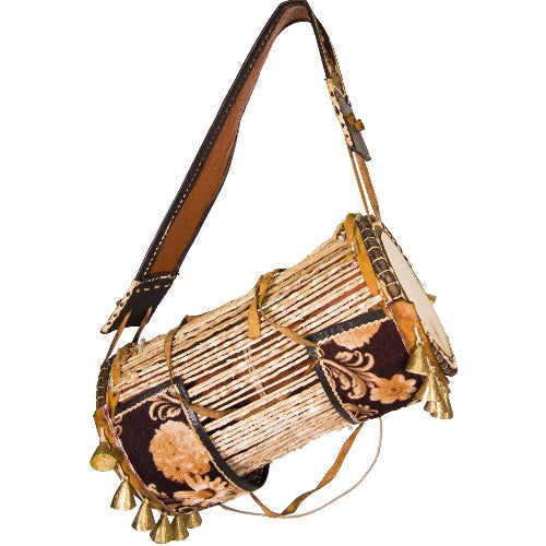 Authentic Nigerian Traditional Talking Drum Iya-Ilu GanGan (Large Mother Drum) with Bells 33x33x45cm 4kg with Wooden Beater included Free - ML Percussions